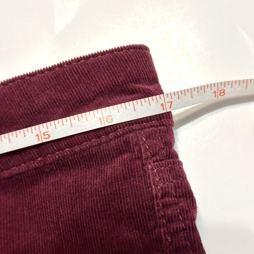 KUT FROM THE KLOTH pants women Size 12 Diana Skinny Corduroy Jeans burgundy red - Picture 9 of 16